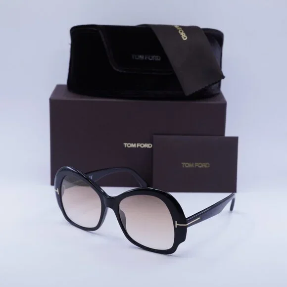 Tom Ford FT0874 01G Zelda Sunglasses Black Butterfly Frame, Brown Lenses Tom Ford FT0874 01G Zelda Sunglasses Black Butterfly Frame  main image 3
